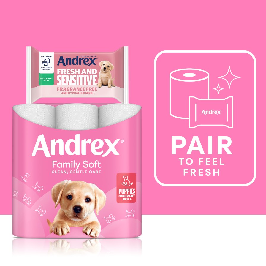 Andrex Family Soft and Andrex Fresh and SENSITIVE packs